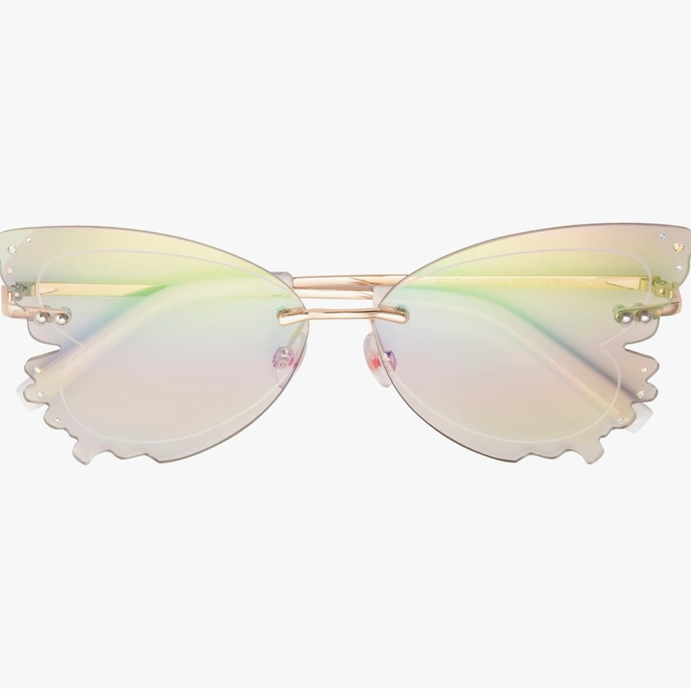 Betsey Johnson Take Flight Clear Sunglasses NWT